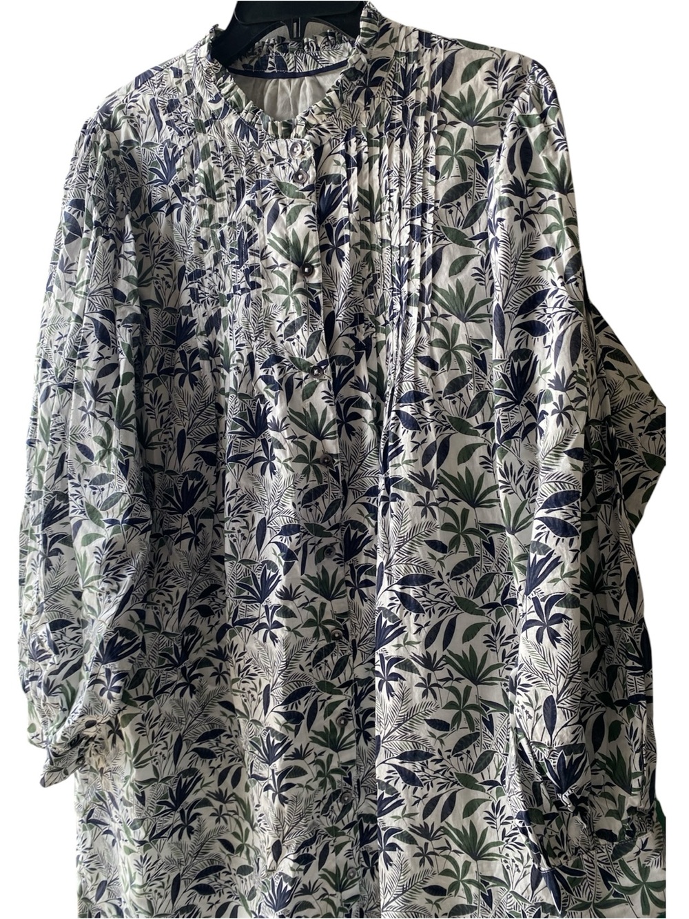 NWT Boden Antonia Ivory Tropical Palm Cotton Shirt Dress Size 10 No Belt - Picture 7 of 11